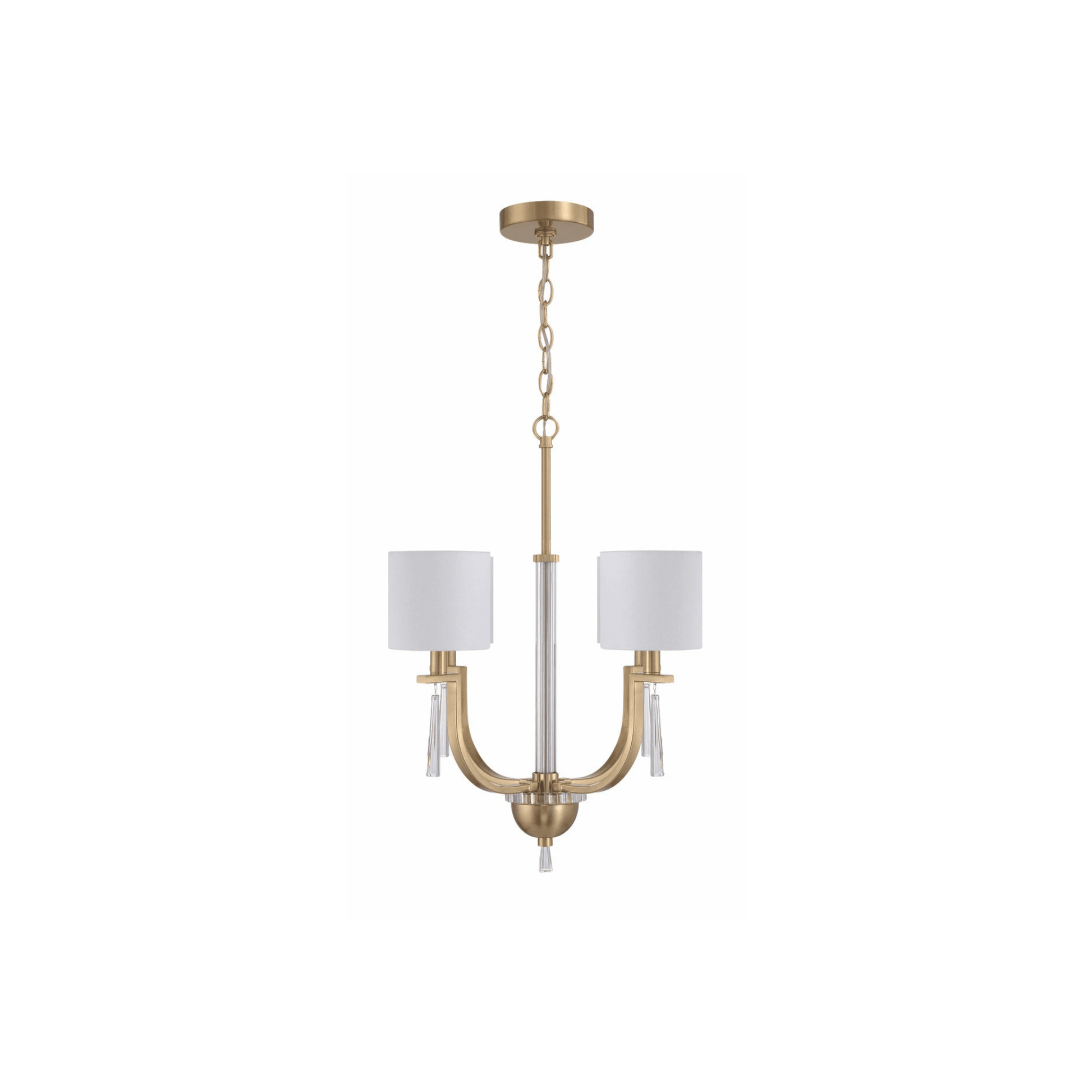 Fortuna Satin Brass Chandelier Ceiling Light - Orvon Lighting