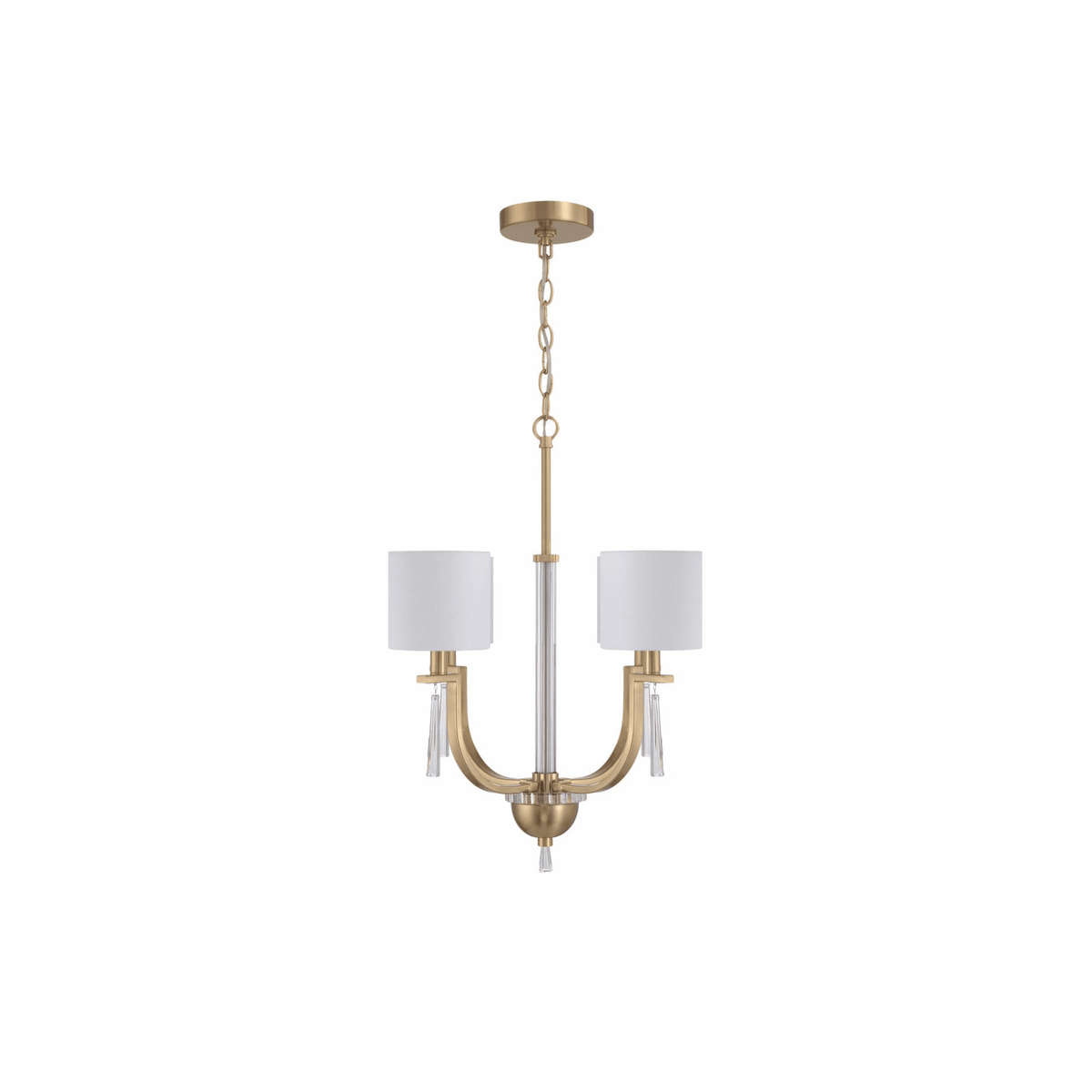 Fortuna Satin Brass Chandelier Ceiling Light - Orvon Lighting