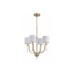 Fortuna Satin Brass Chandelier Ceiling Light - Orvon Lighting