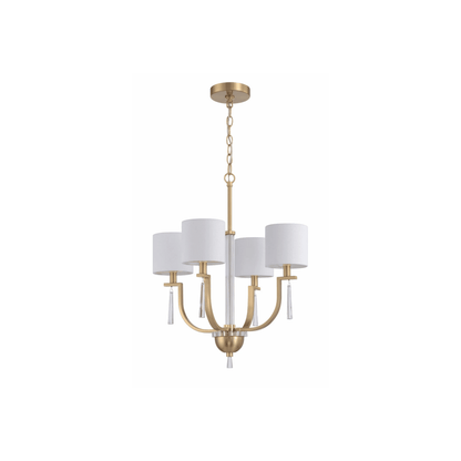 Fortuna Satin Brass Chandelier Ceiling Light - Orvon Lighting