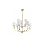 Fortuna Satin Brass Chandelier Ceiling Light - Orvon Lighting