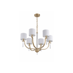 Fortuna Satin Brass Chandelier Ceiling Light - Orvon Lighting