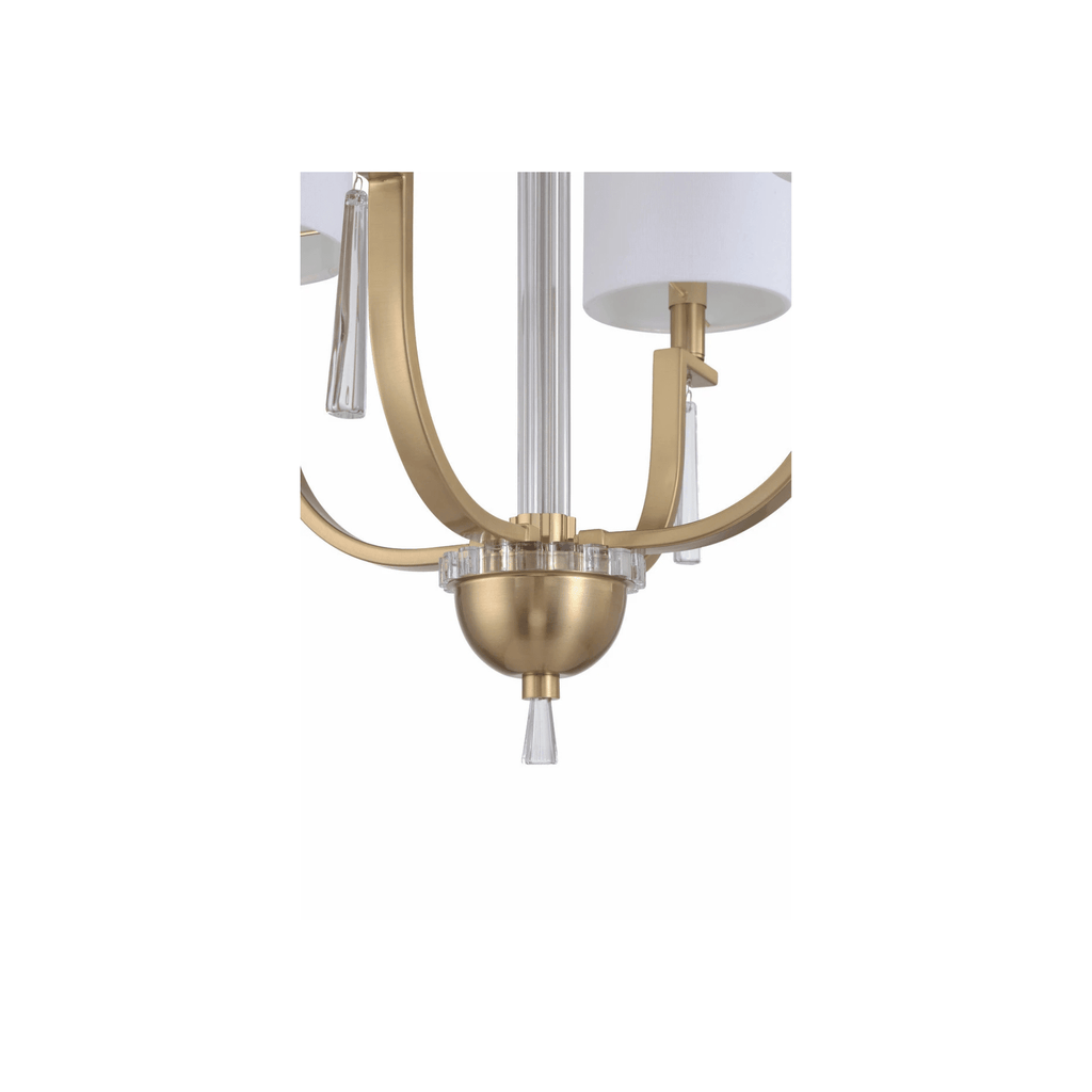 Fortuna Satin Brass Chandelier Ceiling Light - Orvon Lighting