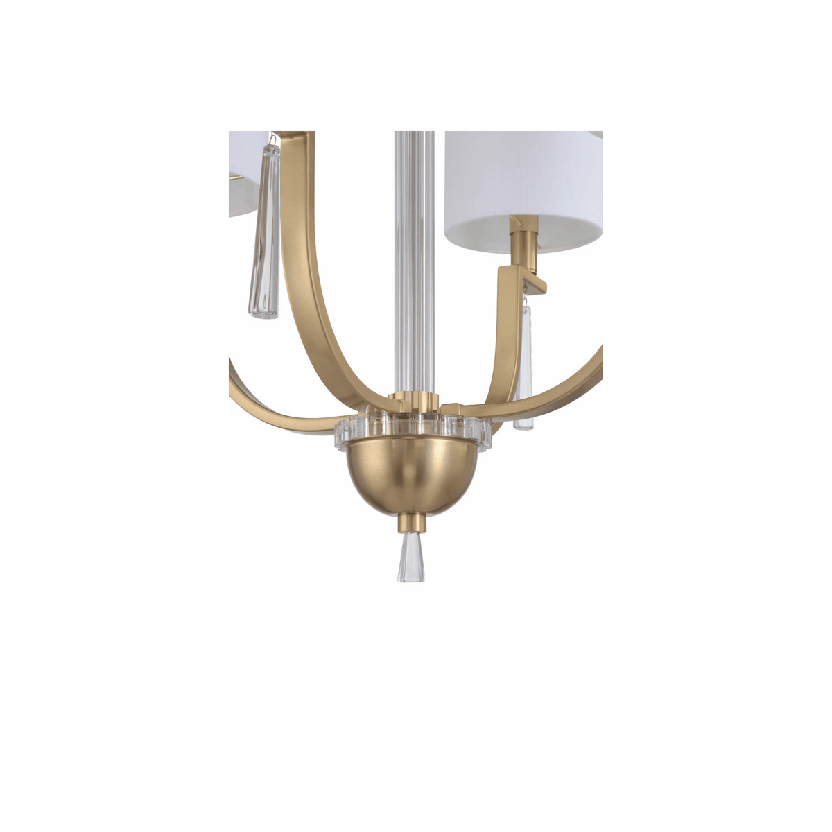 Fortuna Satin Brass Chandelier Ceiling Light - Orvon Lighting