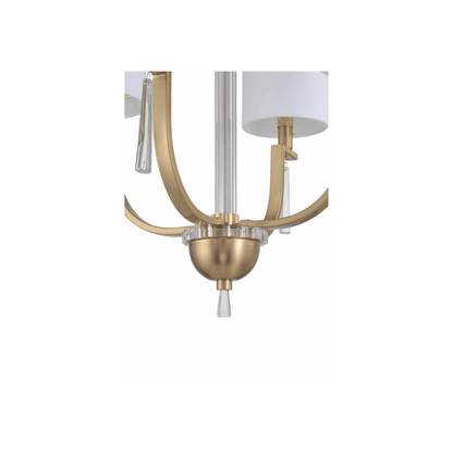 Fortuna Satin Brass Chandelier Ceiling Light - Orvon Lighting