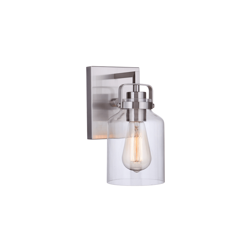 Foxwood 1 Light 5 inch Wall Sconce Wall Light in Flat Black/Dark Teak - Orvon Lighting