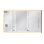 Framed 60 X 36 inch Flat Black LED Mirror, Back Lit - Orvon Lighting
