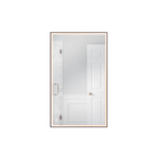 Framed 60 X 36 inch Flat Black LED Mirror, Back Lit - Orvon Lighting