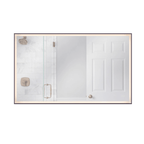Framed 60 X 36 inch Flat Black LED Mirror, Back Lit - Orvon Lighting