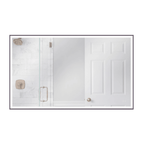 Framed 60 X 36 inch Flat Black LED Mirror, Back Lit - Orvon Lighting
