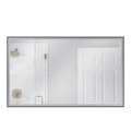 Framed 60 X 36 inch Flat Black LED Mirror, Back Lit - Orvon Lighting