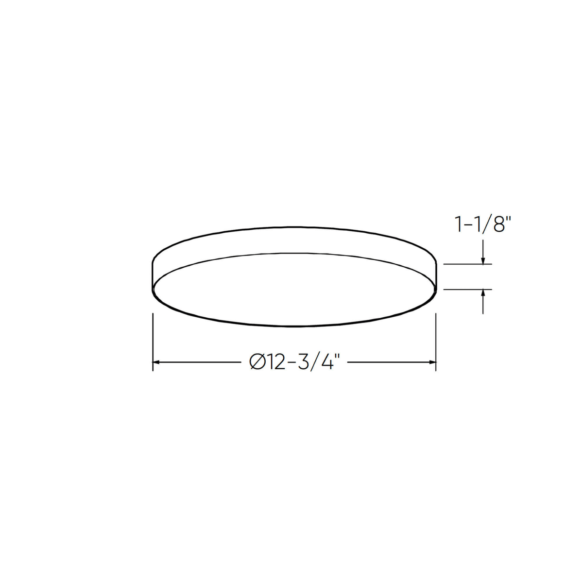Fusion 12″ Trimless Flush Mount - Orvon Lighting