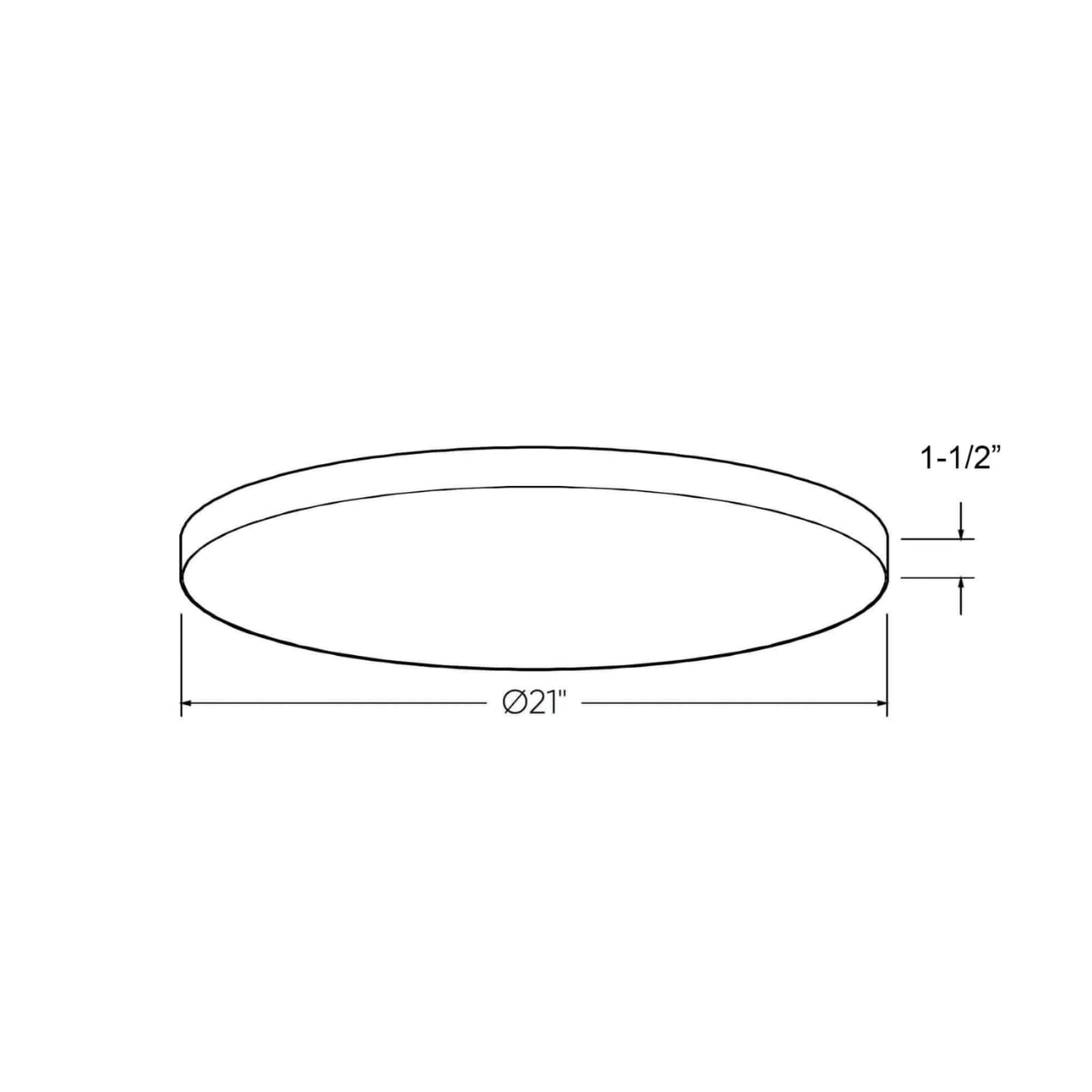 Fusion 21in Trimless Flush Mount - Orvon Lighting