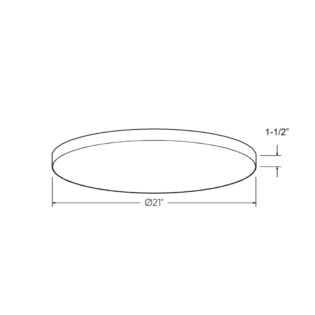 Fusion 21in Trimless Flush Mount - Orvon Lighting