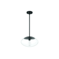 Gaze 1 Light 14 inch Flat Black Pendant Ceiling Light in Clear Glass - Orvon Lighting