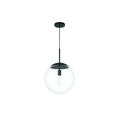 Gaze 1 Light 14 inch Satin Brass Pendant Ceiling Light in Clear Glass - Orvon Lighting