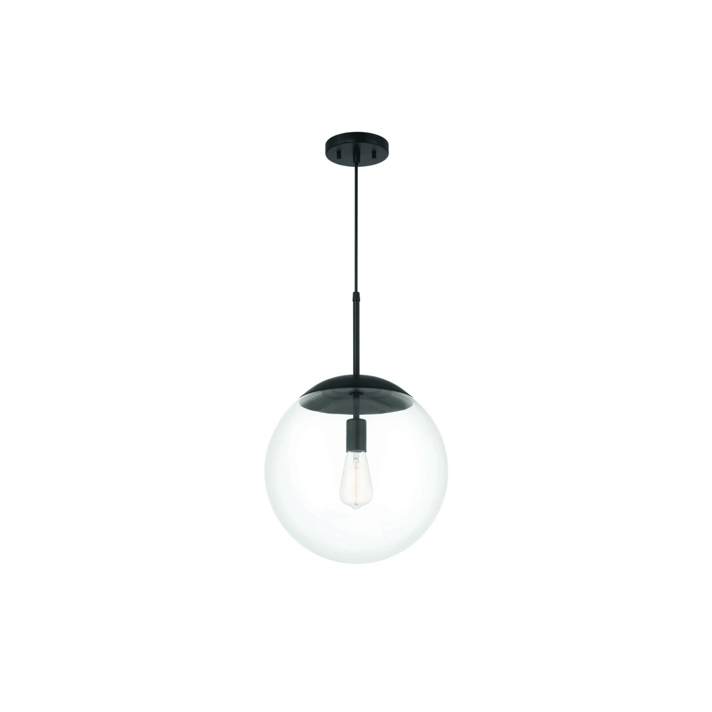 Gaze 1 Light 14 inch Satin Brass Pendant Ceiling Light in Clear Glass - Orvon Lighting