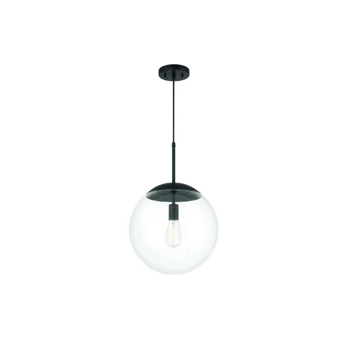 Gaze 1 Light 14 inch Satin Brass Pendant Ceiling Light in Clear Glass - Orvon Lighting