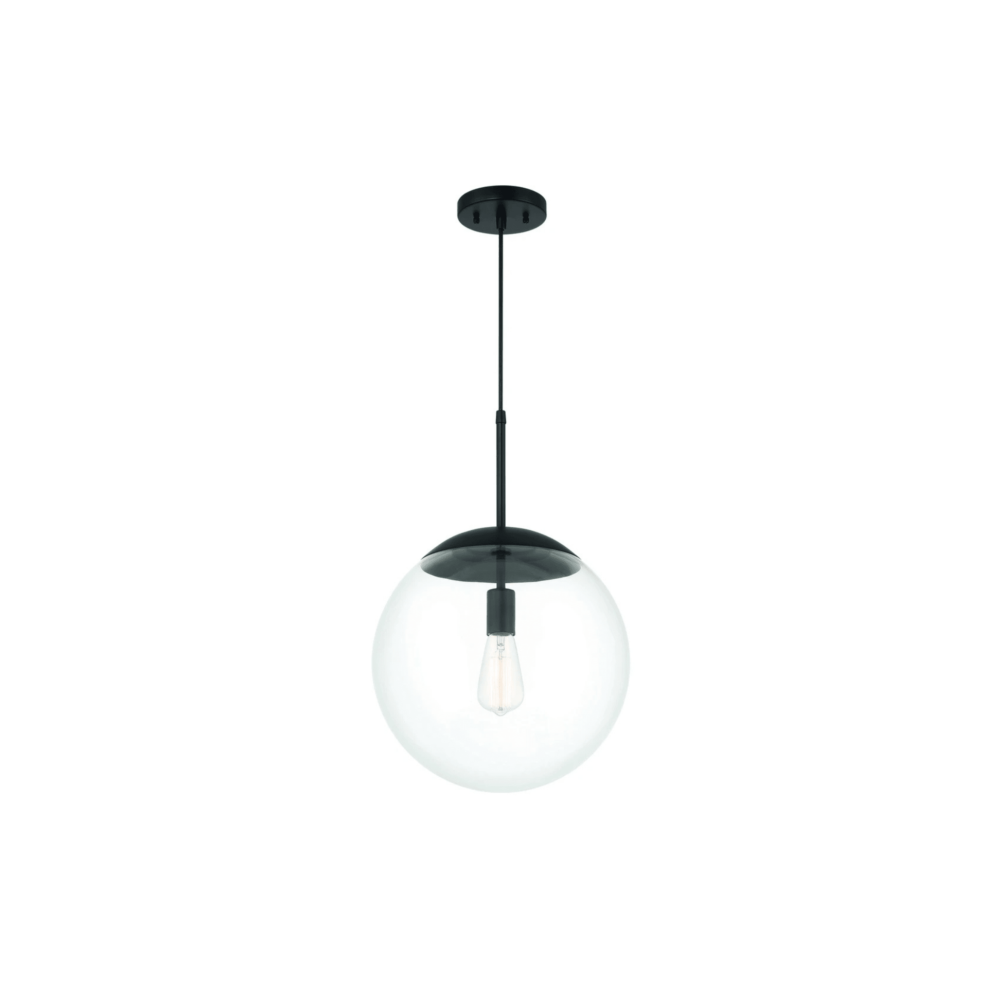 Gaze 1 Light 14 inch Satin Brass Pendant Ceiling Light in Clear Glass - Orvon Lighting