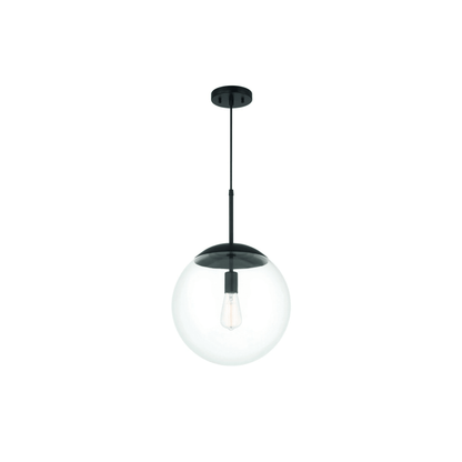 Gaze 1 Light 14 inch Satin Brass Pendant Ceiling Light in Clear Glass - Orvon Lighting