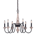 Georgetown 6L Chandelier Vintage Ash and Oil Burnished Bronze - Orvon Lighting