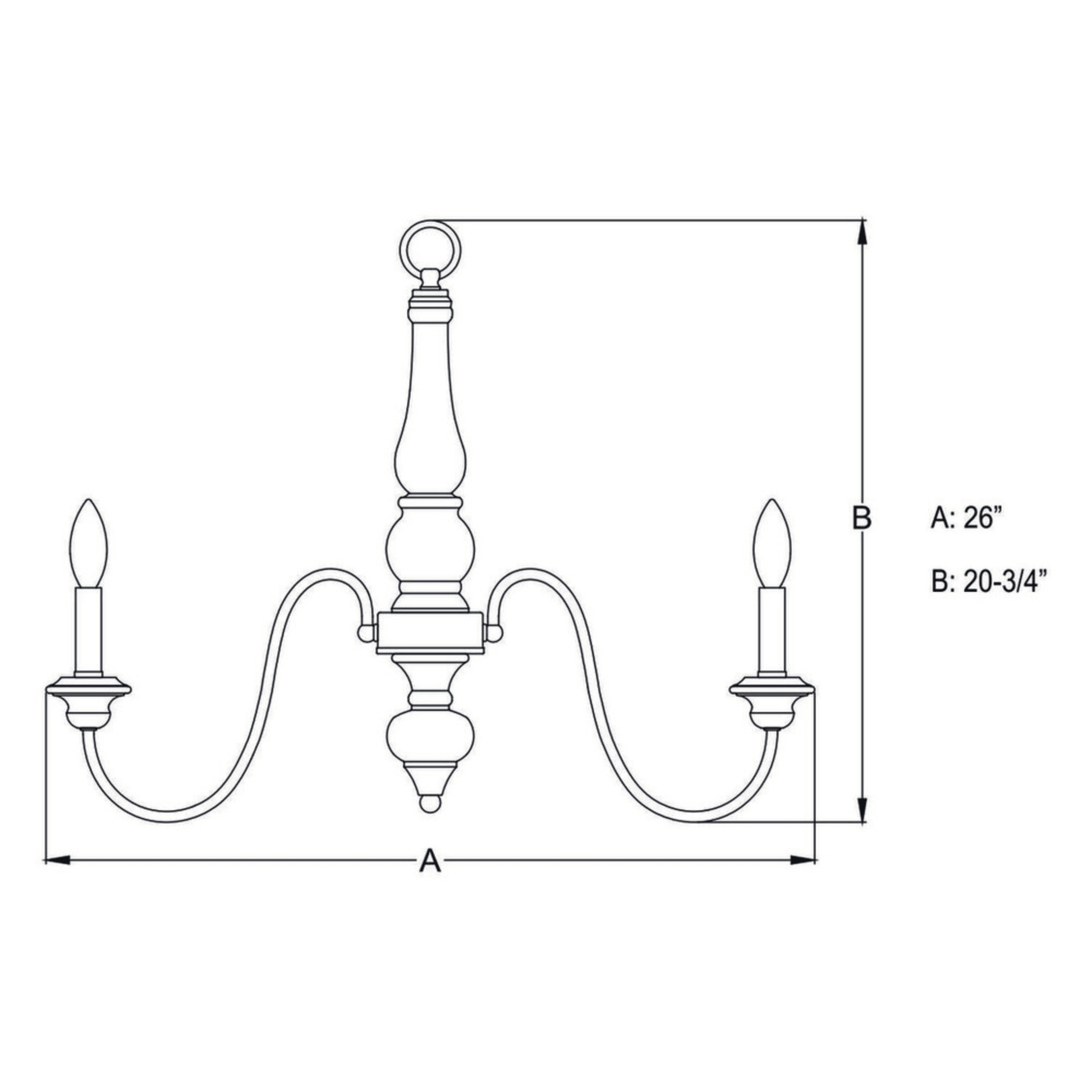 Georgetown 6L Chandelier Vintage Ash and Oil Burnished Bronze - Orvon Lighting