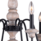 Georgetown 6L Chandelier Vintage Ash and Oil Burnished Bronze - Orvon Lighting