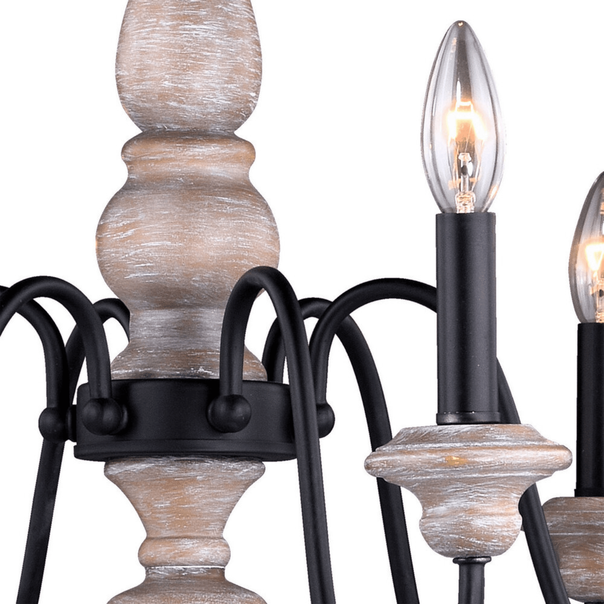 Georgetown 6L Chandelier Vintage Ash and Oil Burnished Bronze - Orvon Lighting