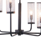 Glencoe 28 - in. 6 Light Chandelier Matte Black - Orvon Lighting