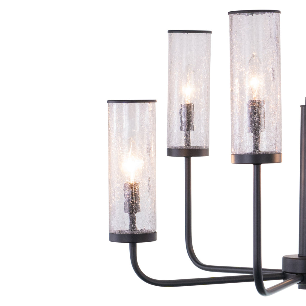 Glencoe 28 - in. 6 Light Chandelier Matte Black - Orvon Lighting
