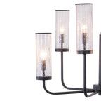 Glencoe 28 - in. 6 Light Chandelier Matte Black - Orvon Lighting