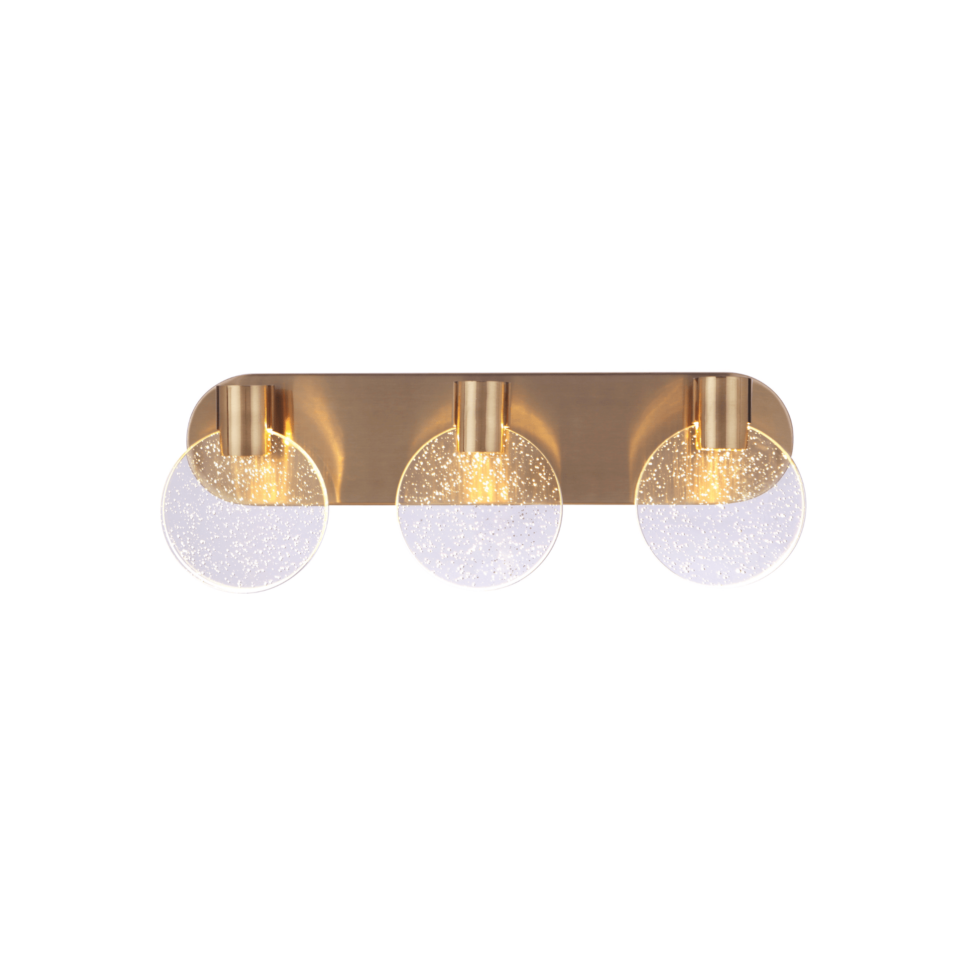 Glisten LED 21.26 inch Satin Brass Vanity Light Wall Light - Orvon Lighting