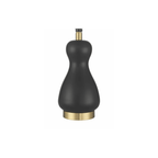 Gloria 1 Light Table Lamp in Flat Black/Satin Brass - Orvon Lighting