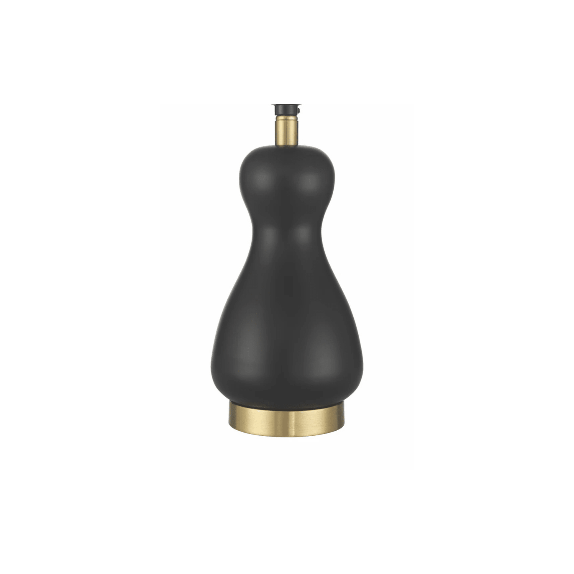 Gloria 1 Light Table Lamp in Flat Black/Satin Brass - Orvon Lighting
