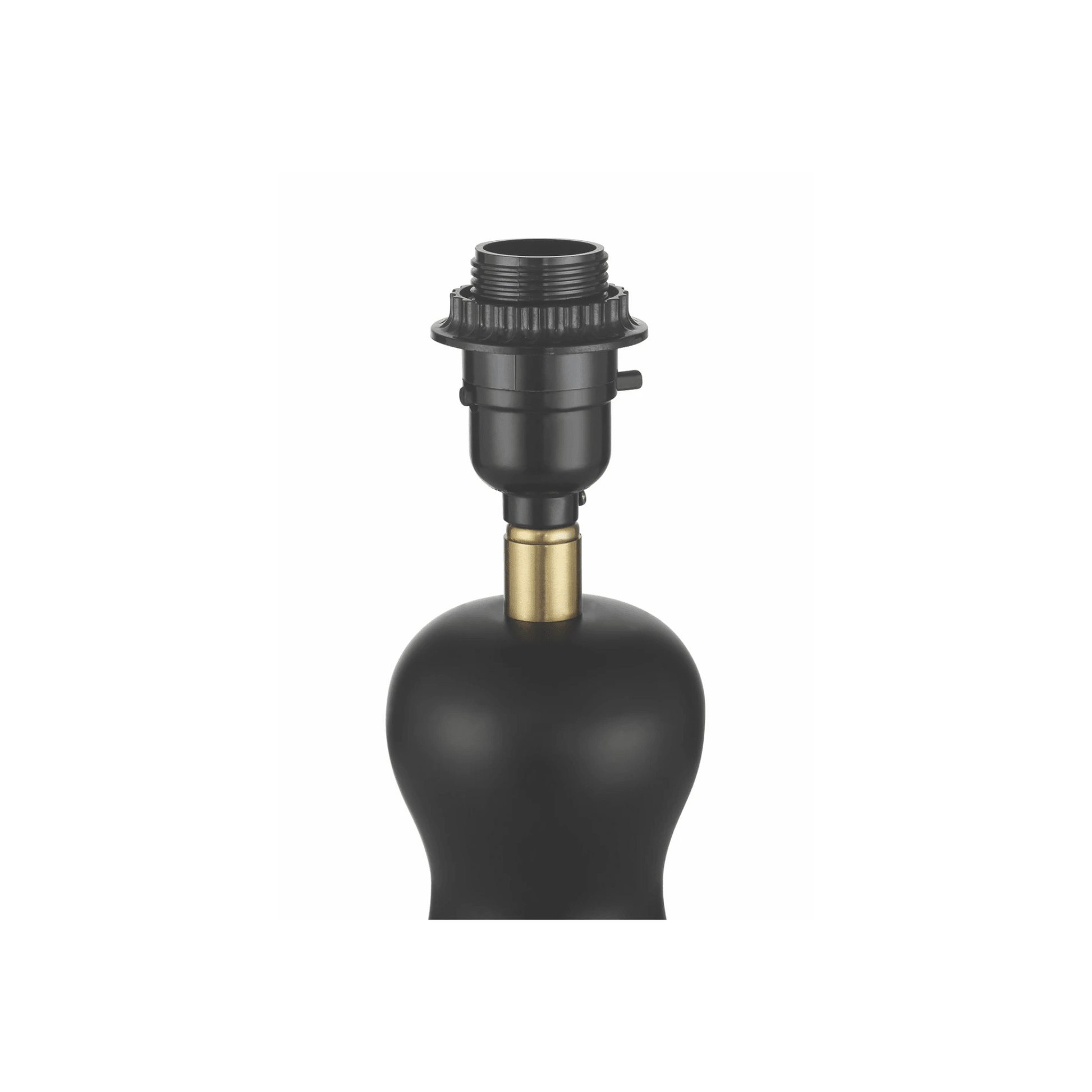 Gloria 1 Light Table Lamp in Flat Black/Satin Brass - Orvon Lighting
