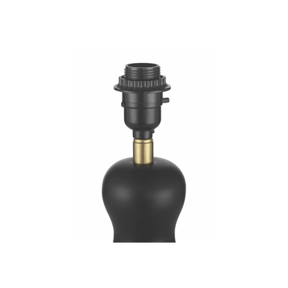 Gloria 1 Light Table Lamp in Flat Black/Satin Brass - Orvon Lighting