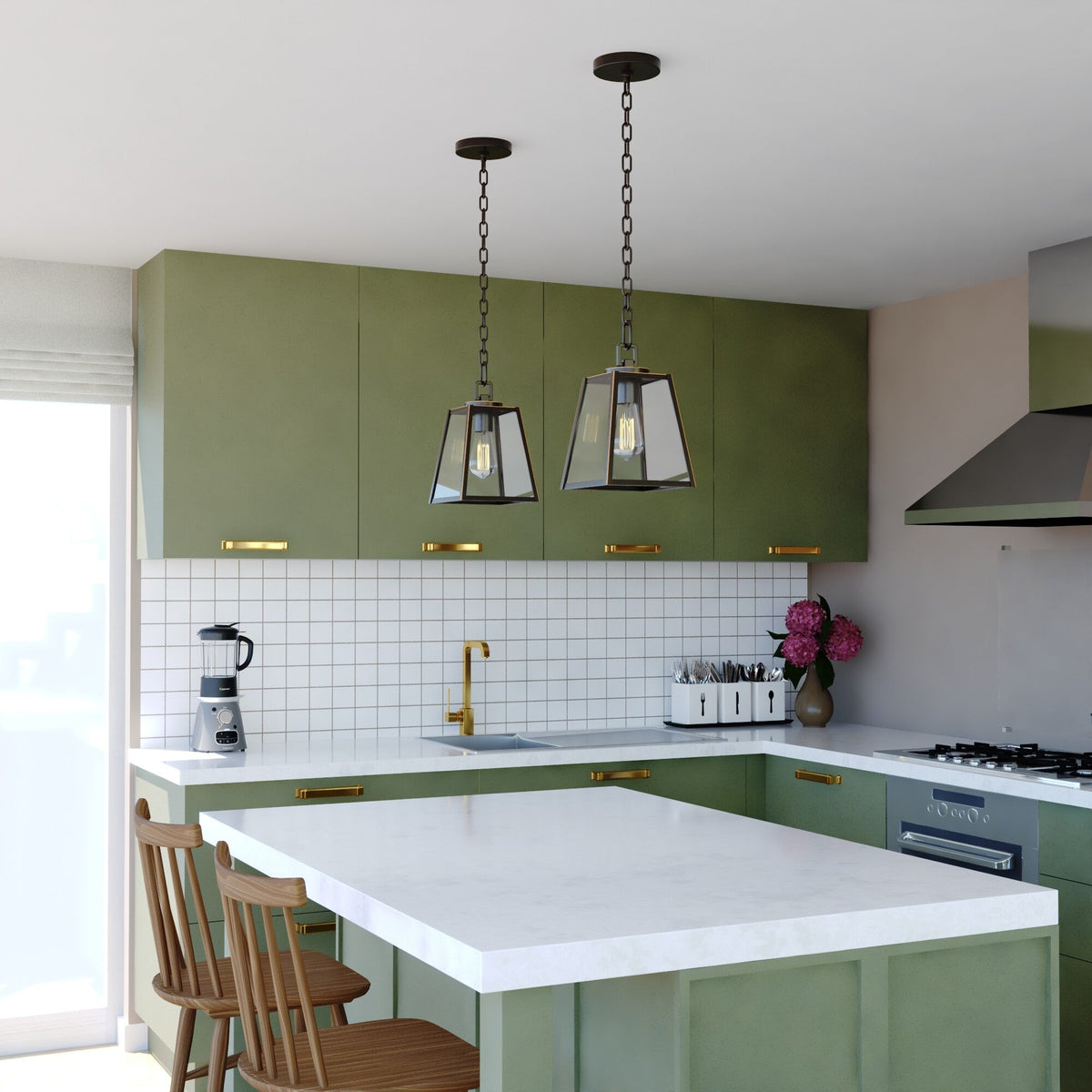 Grant 7 - in Mini Pendant Burnished Bronze - Orvon Lighting