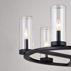 Grantley 26 - in 6 Light Indoor - Outdoor Chandelier Matte Black - Orvon Lighting