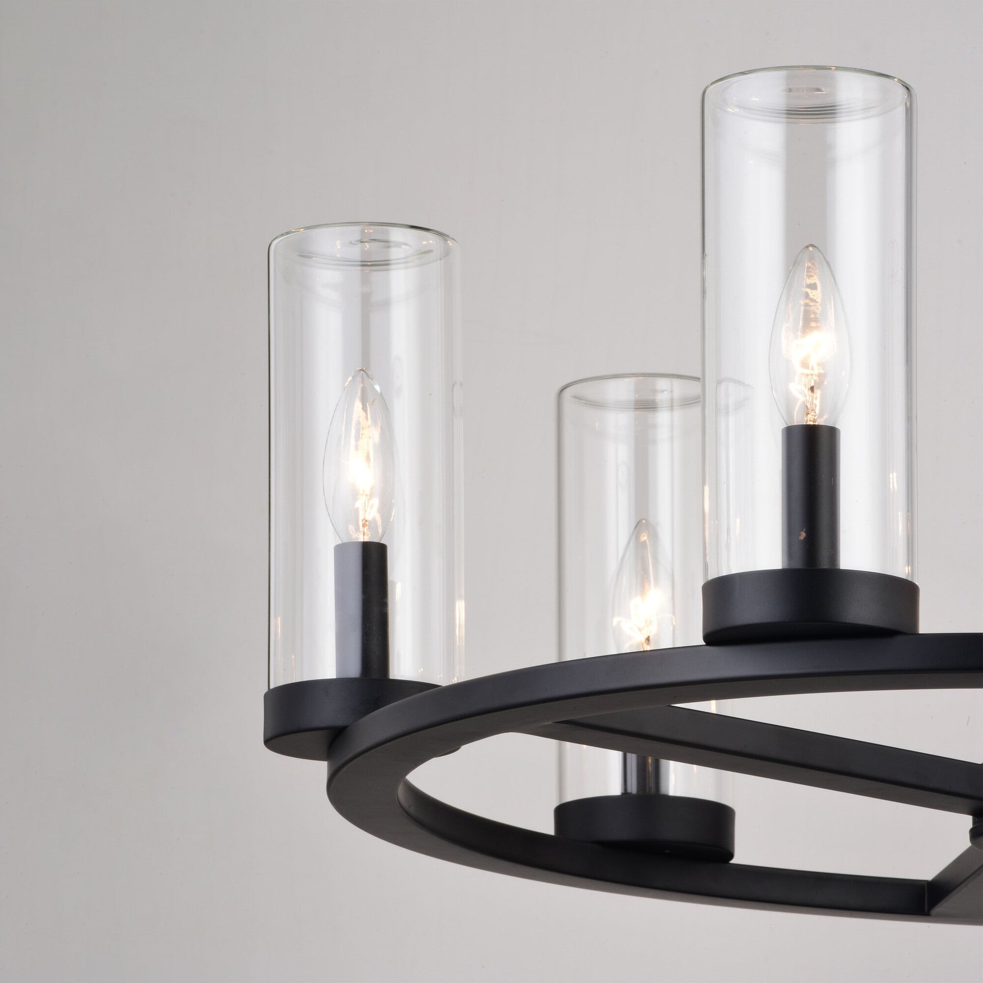 Grantley 26 - in 6 Light Indoor - Outdoor Chandelier Matte Black - Orvon Lighting