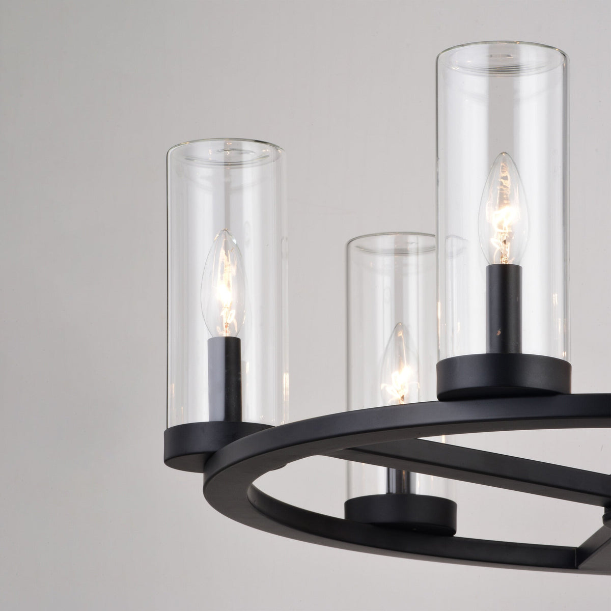 Grantley 26 - in 6 Light Indoor - Outdoor Chandelier Matte Black - Orvon Lighting