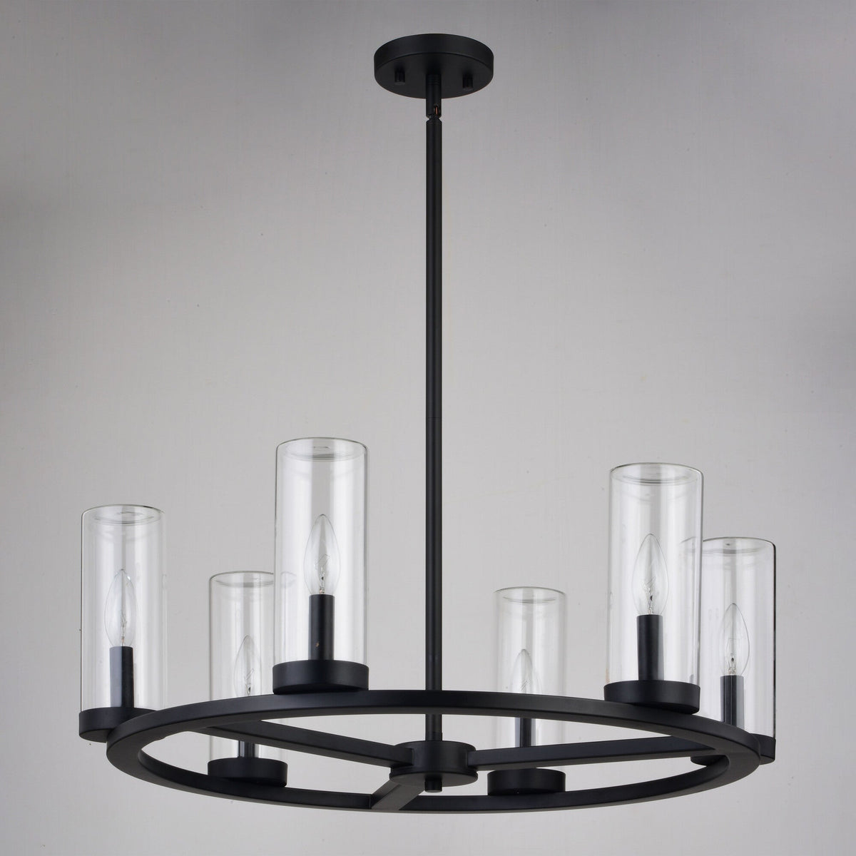 Grantley 26 - in 6 Light Indoor - Outdoor Chandelier Matte Black - Orvon Lighting