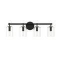 Hailie 4 Light 28 inch Satin Nickel Vanity Light Wall Light 55604 - SN - Orvon Lighting