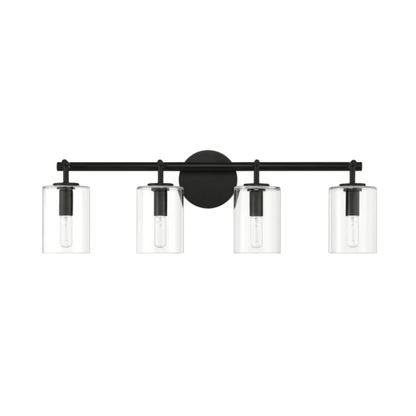 Hailie 4 Light 28 inch Satin Nickel Vanity Light Wall Light 55604 - SN - Orvon Lighting