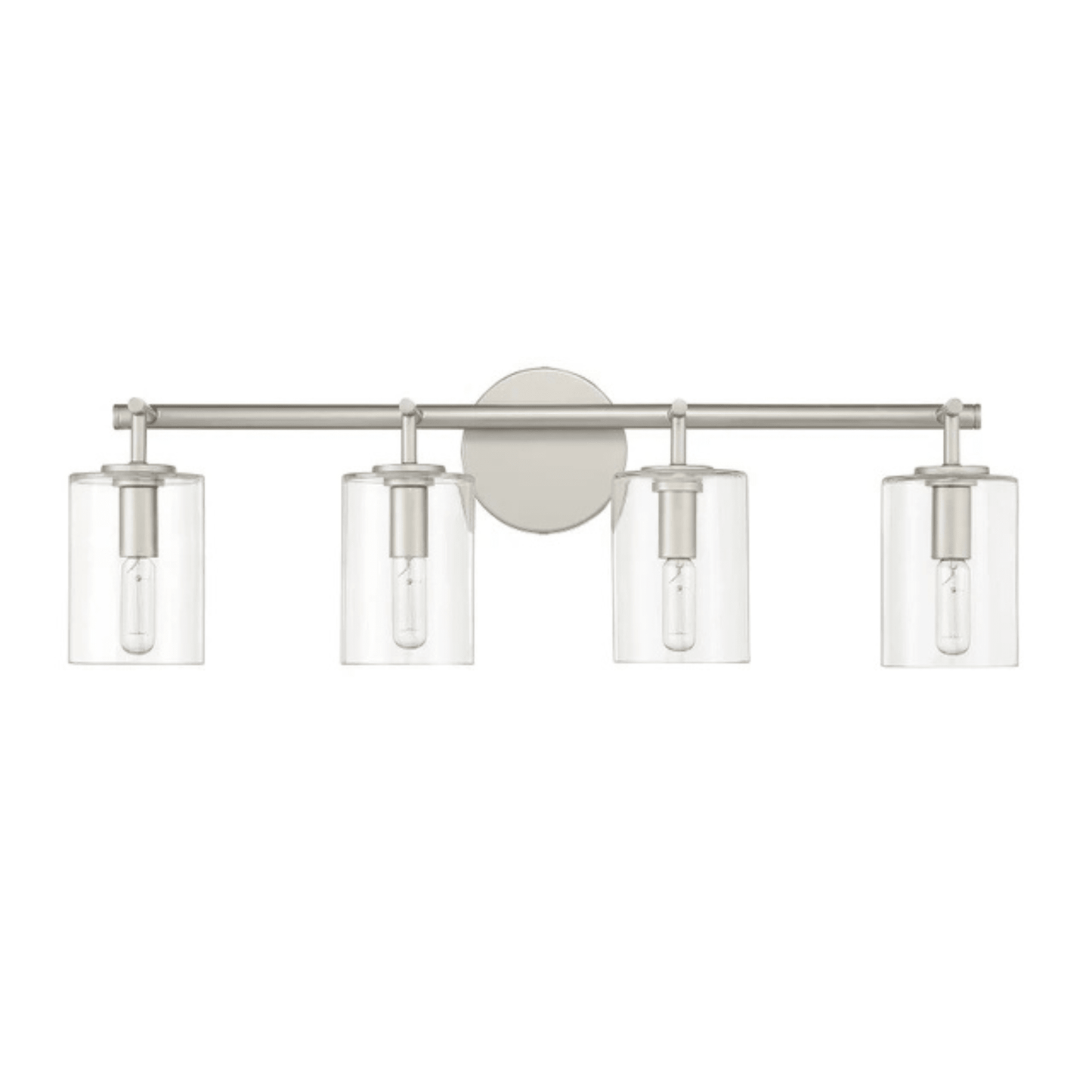 Hailie 4 Light 28 inch Satin Nickel Vanity Light Wall Light 55604 - SN - Orvon Lighting
