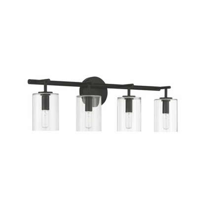 Hailie 4 Light 28 inch Satin Nickel Vanity Light Wall Light 55604 - SN - Orvon Lighting