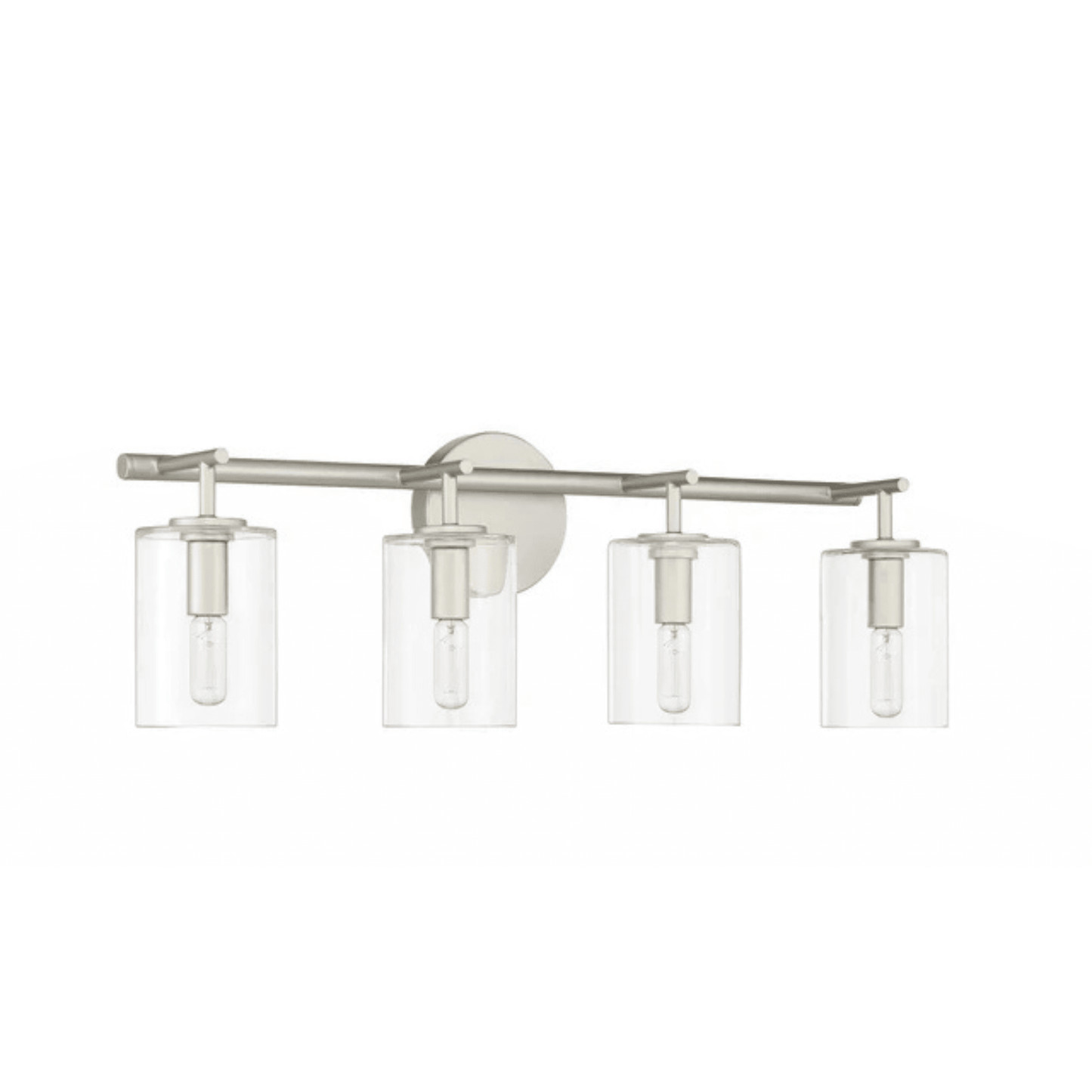 Hailie 4 Light 28 inch Satin Nickel Vanity Light Wall Light 55604 - SN - Orvon Lighting