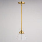 Harper 8.5 - in. 1 Light Pendant Natural Brass - Orvon Lighting