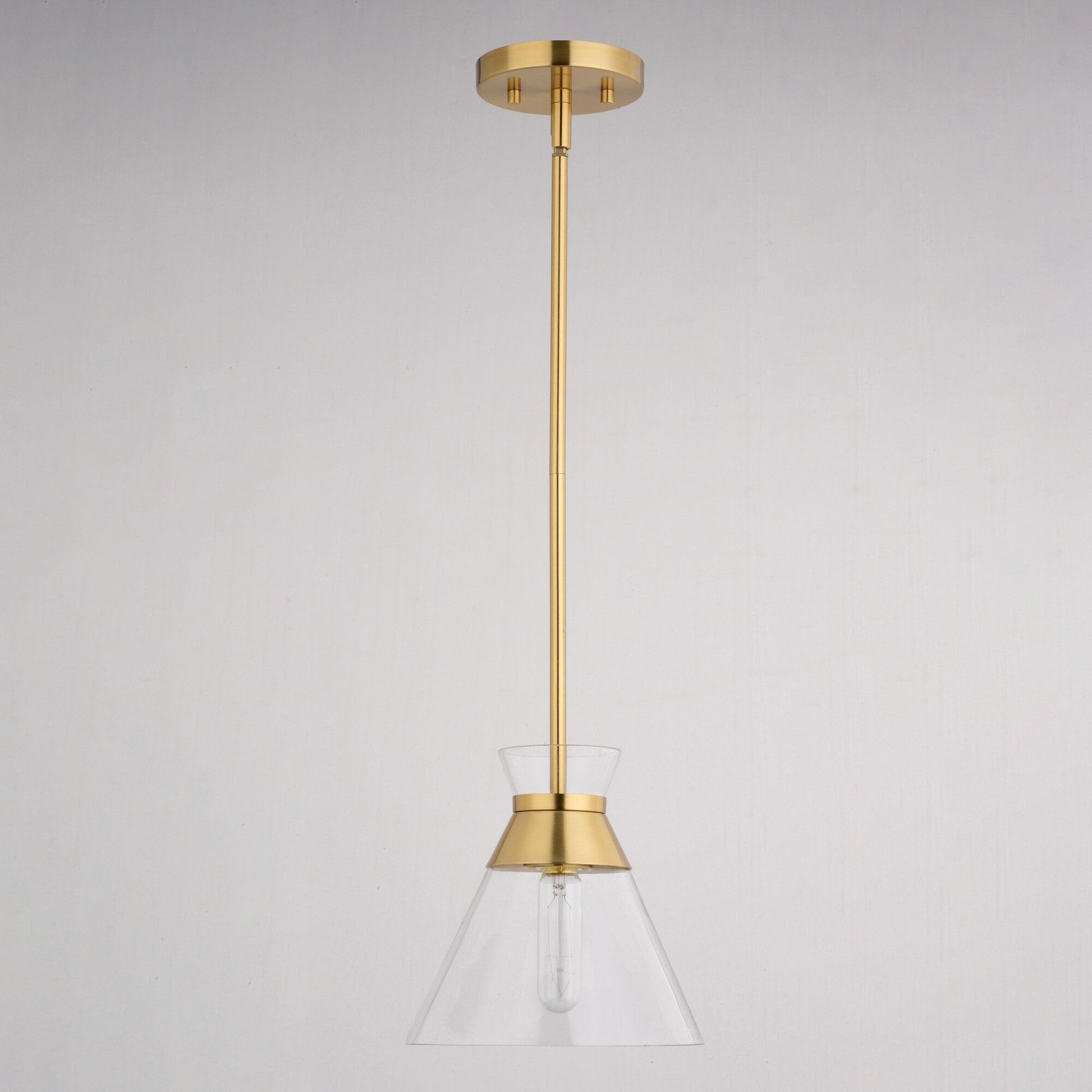 Harper 8.5 - in. 1 Light Pendant Natural Brass - Orvon Lighting