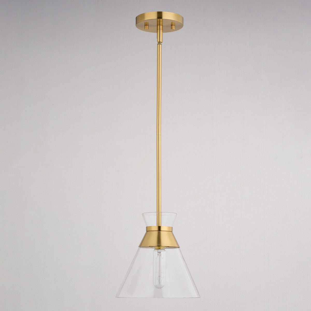 Harper 8.5 - in. 1 Light Pendant Natural Brass - Orvon Lighting