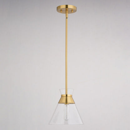 Harper 8.5 - in. 1 Light Pendant Natural Brass - Orvon Lighting